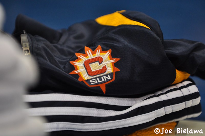 Connecticut Sun logo on equipment bag